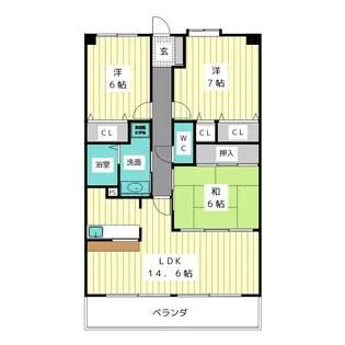 グランドゥールII【4階】の間取り