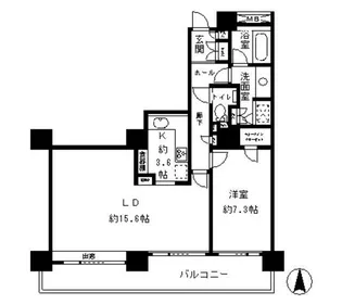 リバーポイントタワー【19階】の間取り