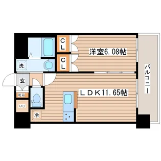 アルティザ仙台花京院【7階】の間取り