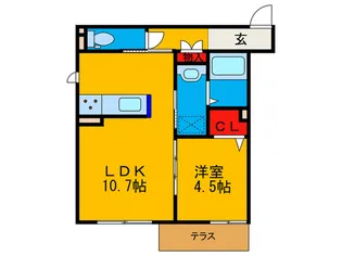 セレナヴィラ【1階】の間取り