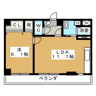 ファイヴフラワー【3階】の間取り