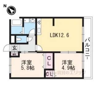 オーエス・アコールデ【2階】の間取り