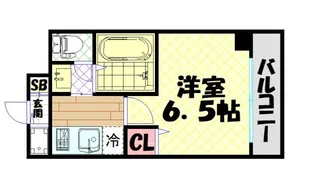 プレサンス大手前パークサイド【5階】の間取り