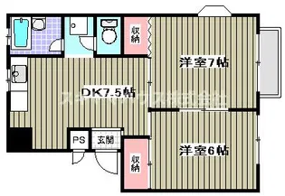 グリーンパーク根岸B棟【1階】の間取り