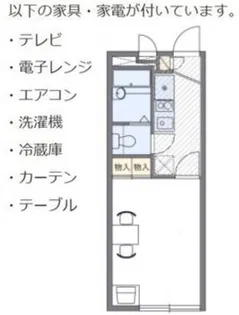 レオパレスイーイーエー(12868)【2階】の間取り