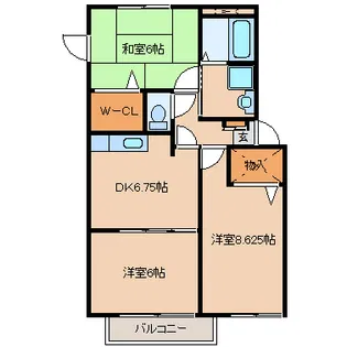 エスポワール南桜【2階】の間取り