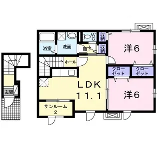 プリート カーサ【2階】の間取り