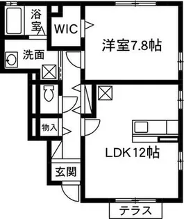 ローズコートB【1階】の間取り