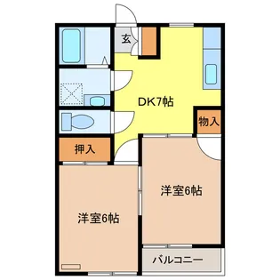 クイートハイム【2階】の間取り