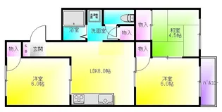 ガーデンハイツ中村【2階】の間取り