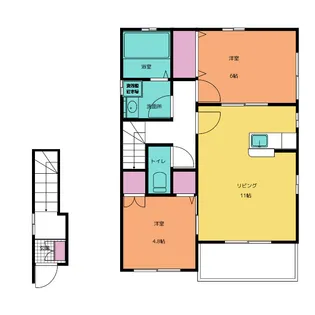 サンハイムトリバC【2階】の間取り