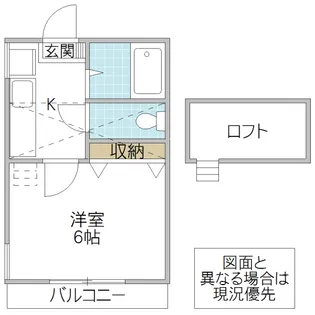 1Kの間取り画像