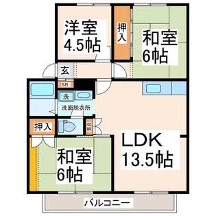 ドエル須屋【2階】の間取り