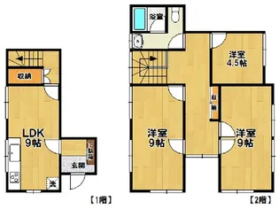 茨城県つくば市小野崎【一戸建】の間取り