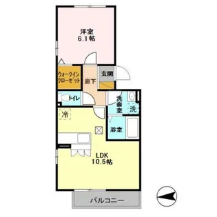 ヴィルクレール【1階】の間取り
