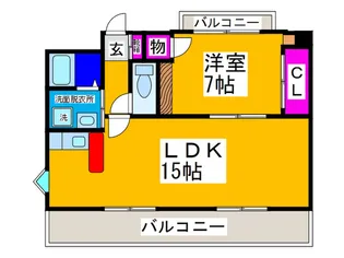 カレッジサイドコトブキ【5階】の間取り