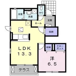 フラン・マジェステ【1階】の間取り
