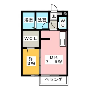 モナリエ栄【1階】の間取り