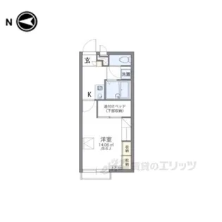 レオパレス蘭【2階】の間取り