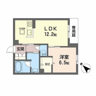 グリーンセント矢賀【1階】の間取り
