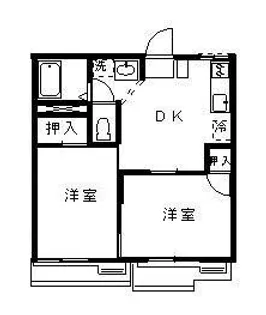 コーポ平成 A棟【2階】の間取り