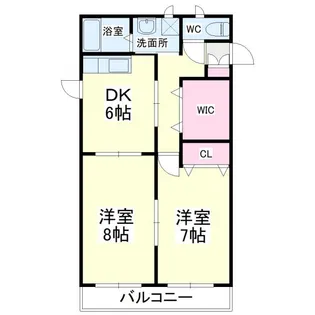 シティハイム香(カオリ)【2階】の間取り