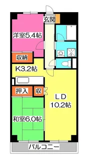 埼玉県所沢市大字荒幡【マンション】の間取り