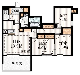 Le Ruah【1階】の間取り