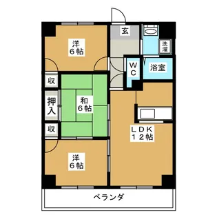 エヴァグリーン【4階】の間取り