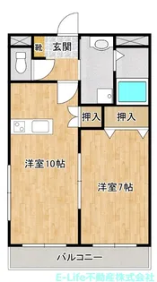 アーバンスペース弓削【1階】の間取り
