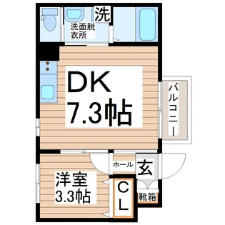 宮城県仙台市宮城野区福田町1【アパート】の間取り