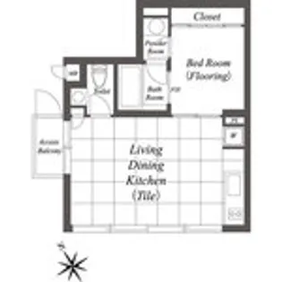 東京都港区赤坂6【マンション】の間取り