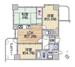 リブコート伊丹駅前【1階】の間取り
