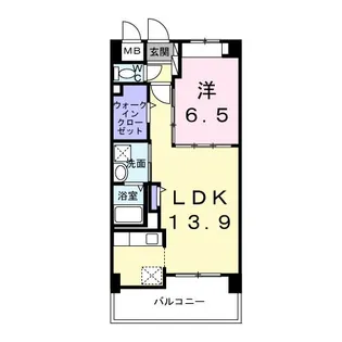 グリーンフィールドH【4階】の間取り