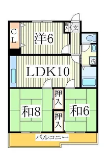 レジデンスTOSHIN江戸川台【2階】の間取り