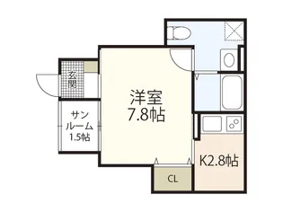 K39パウリスタ戸坂【1階】の間取り