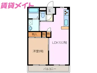 Riverside Studio【1階】の間取り