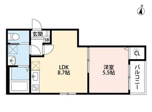 埼玉県さいたま市中央区本町西3【アパート】の間取り