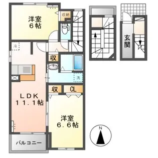 フェリス【3階】の間取り