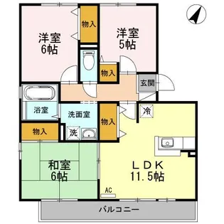 グランドュールF【1階】の間取り