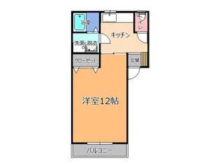 ツイン・シャトーB【1階】の間取り