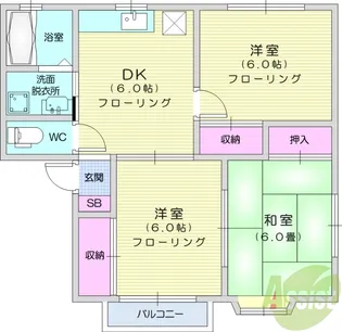 クオリティパレスA【1階】の間取り