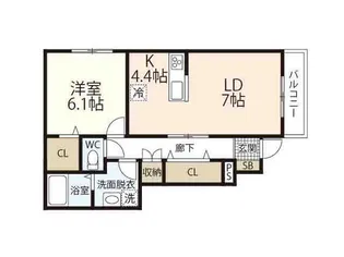 広島県安芸郡府中町柳ケ丘【アパート】の間取り