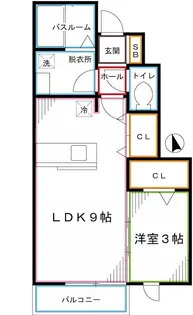 クレール国分寺【1階】の間取り