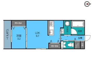 ガーデンシティ三和町【2階】の間取り