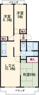 藤代ハイツ【5階】の間取り