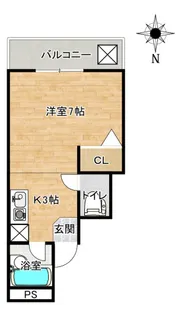 ハイツ本町1号館【2階】の間取り