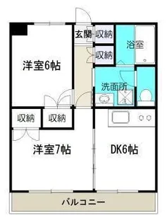 クレセールハイム2号館【1階】の間取り