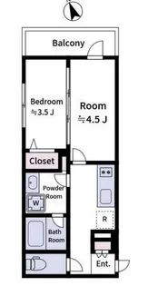 東京都北区上中里2【マンション】の間取り