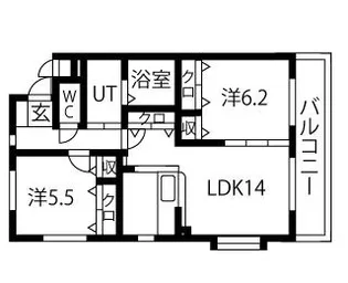 シャルマンテール【1階】の間取り